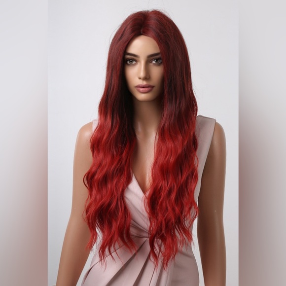 13*1" Full-Machine Wigs Synthetic Long Wave 27" - Picture 3 of 7